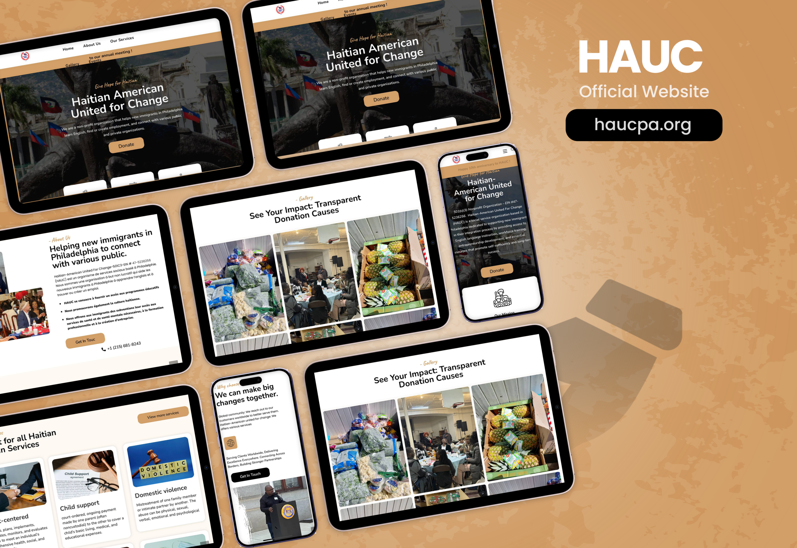 Acceuil Website HAUC Mockup scaled
